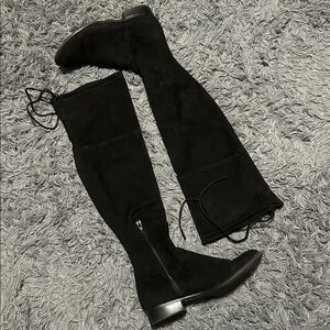 A New Day Women’s Black Suede Sidney Tall Over The Knee Boot